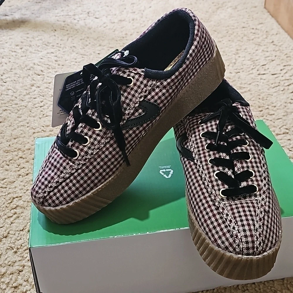 Tretorn Plaid Nylite Plus Bold Shoes Size‎ 7.5 New - Picture 4 of 14